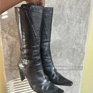 Via Spiga Black Heeled Boots
